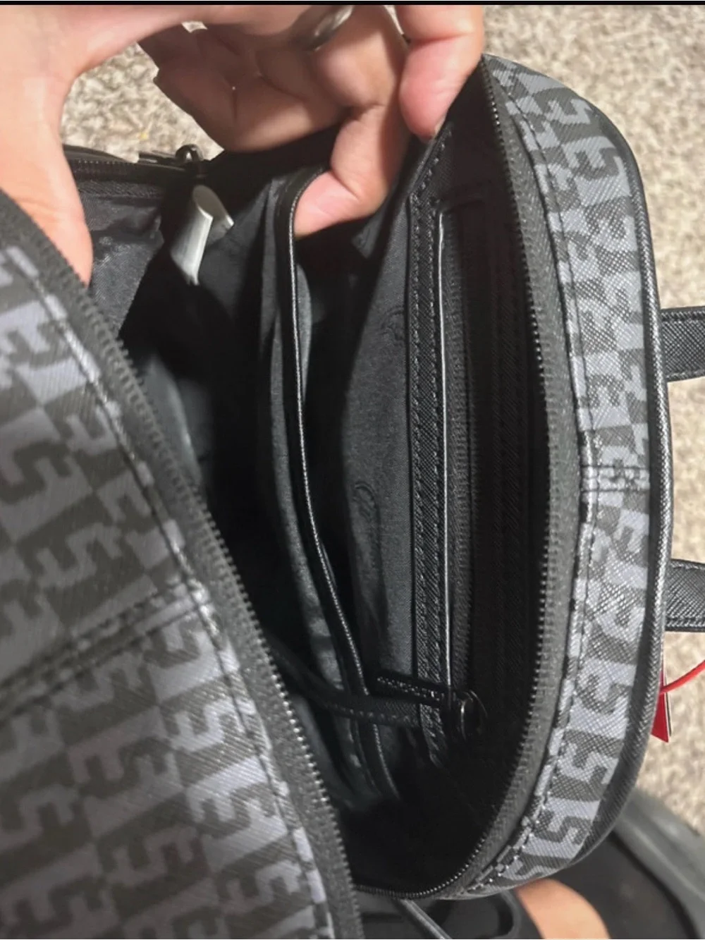 Unisex Black Sprayground Graphic Backpack